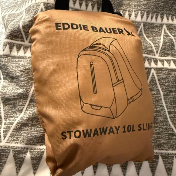 Eddie Bauer Stowaway 10L Packable Sling Bag Coyote Tan - Picture 2 of 10